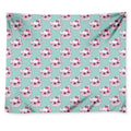 Girly Cat With Glasses Pattern Print Tapestry