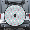 Girly Cat With Glasses Pattern Print Tire Cover With Camera Hole