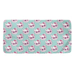 Girly Cat With Glasses Pattern Print Towel