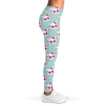 Girly Cat With Glasses Pattern Print Women's Leggings