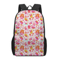 Girly Elephant And Hamsa Pattern Print 17 Inch Backpack