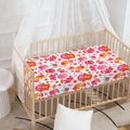 Girly Elephant And Hamsa Pattern Print Baby Crib Sheet