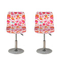 Girly Elephant And Hamsa Pattern Print Bar Stool Covers