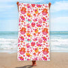 Girly Elephant And Hamsa Pattern Print Beach Towel