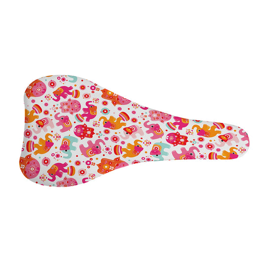 Girly Elephant And Hamsa Pattern Print Bicycle Seat Cover