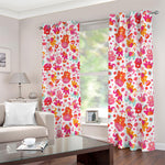 Girly Elephant And Hamsa Pattern Print Blackout Grommet Curtains