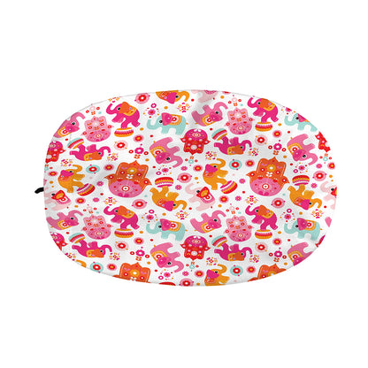 Girly Elephant And Hamsa Pattern Print Car Side Mirror Covers