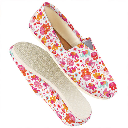 Girly Elephant And Hamsa Pattern Print Casual Shoes