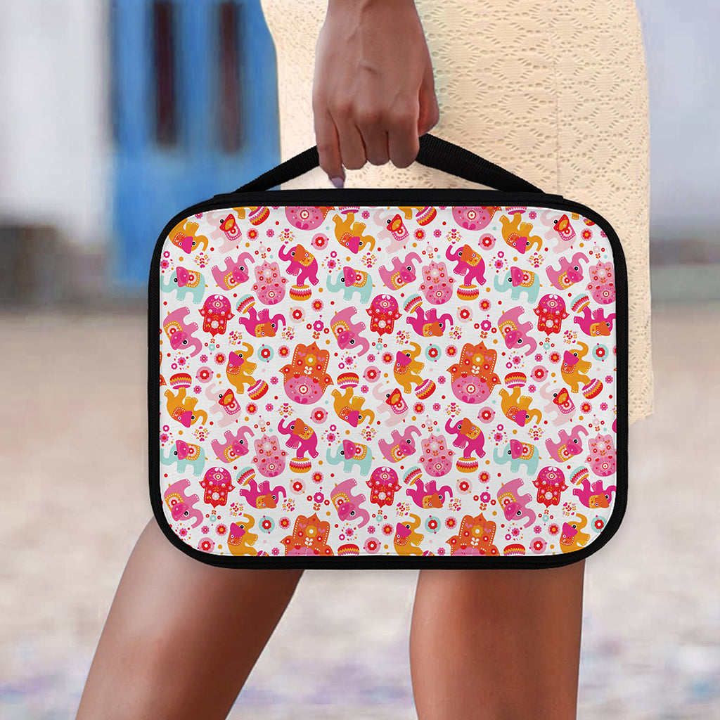 Girly Elephant And Hamsa Pattern Print Classic Bible Case