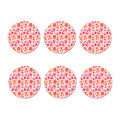 Girly Elephant And Hamsa Pattern Print Coaster Set