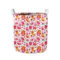 Girly Elephant And Hamsa Pattern Print Collapsible Laundry Basket