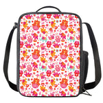 Girly Elephant And Hamsa Pattern Print Crossbody Lunch Bag