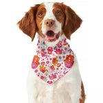 Girly Elephant And Hamsa Pattern Print Dog Bandana
