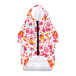 Girly Elephant And Hamsa Pattern Print Dog Zip Up Hoodie