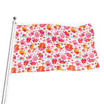 Girly Elephant And Hamsa Pattern Print Flag