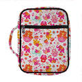 Girly Elephant And Hamsa Pattern Print Front Pocket Bible Bag