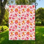Girly Elephant And Hamsa Pattern Print Garden Flag