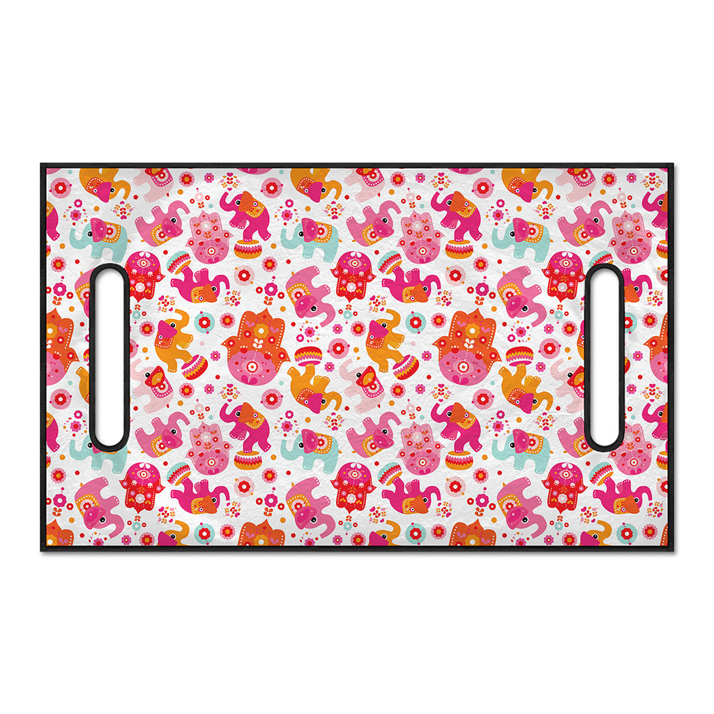 Girly Elephant And Hamsa Pattern Print Golf Cart Seat Cover