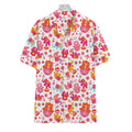 Girly Elephant And Hamsa Pattern Print Hawaiian Shirt
