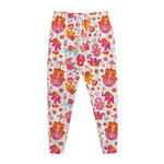 Girly Elephant And Hamsa Pattern Print Jogger Pants