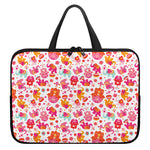 Girly Elephant And Hamsa Pattern Print Laptop Sleeve With Handle