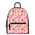 Girly Elephant And Hamsa Pattern Print Leather Backpack