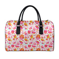 Girly Elephant And Hamsa Pattern Print Leather Duffel Bag