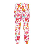 Girly Elephant And Hamsa Pattern Print Men's leggings