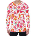 Girly Elephant And Hamsa Pattern Print Men's Long Sleeve T-Shirt