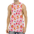 Girly Elephant And Hamsa Pattern Print Men's Muscle Tank Top