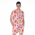 Girly Elephant And Hamsa Pattern Print Men's Romper