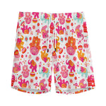 Girly Elephant And Hamsa Pattern Print Men's Sports Shorts
