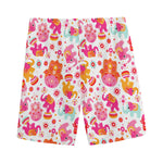 Girly Elephant And Hamsa Pattern Print Men's Sports Shorts