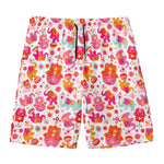Girly Elephant And Hamsa Pattern Print Men's Swim Trunks