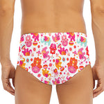 Girly Elephant And Hamsa Pattern Print Men's Triangle Swim Briefs