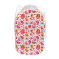 Girly Elephant And Hamsa Pattern Print Mesh Laundry Hamper