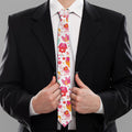 Girly Elephant And Hamsa Pattern Print Necktie