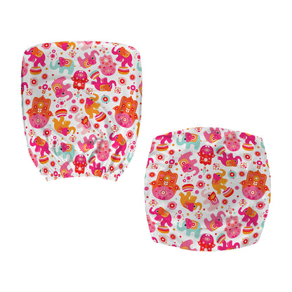 Girly Elephant And Hamsa Pattern Print Office Chair Cover