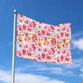 Girly Elephant And Hamsa Pattern Print Polyester Flag