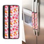 Girly Elephant And Hamsa Pattern Print Refrigerator Handle Covers