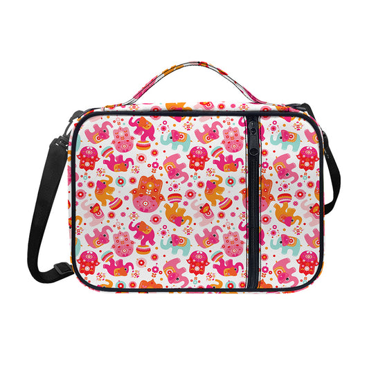 Girly Elephant And Hamsa Pattern Print Shoulder Strap Bible Bag