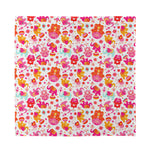 Girly Elephant And Hamsa Pattern Print Silk Bandana