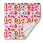 Girly Elephant And Hamsa Pattern Print Silk Bandana