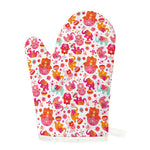 Girly Elephant And Hamsa Pattern Print Single Oven Mitt