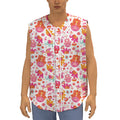 Girly Elephant And Hamsa Pattern Print Sleeveless Baseball Jersey