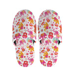 Girly Elephant And Hamsa Pattern Print Slippers
