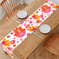 Girly Elephant And Hamsa Pattern Print Table Runner