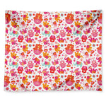 Girly Elephant And Hamsa Pattern Print Tapestry