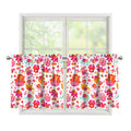 Girly Elephant And Hamsa Pattern Print Tier Curtains
