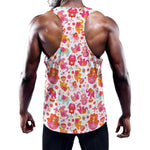 Girly Elephant And Hamsa Pattern Print Training Tank Top